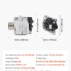 003fbf19-d0a6-4400-baa5-0504f2934a79.jpg Car Alternator 11491, Compatible With Hyundai Sonata 2.4L 2010-2013, Kia Optima 2.4L 2011-2013, Automotive Replacement Alternator With Aluminum Housing And Pure Copper Round Coil, 37300-2G150