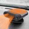 24V 200W Or 12V 150W Portable Car Heater Heating Fan 2 In 1 Defroster Defogger Demister Windshield Heater Automotive Cooling Fan With 360 Degree Rotating Base