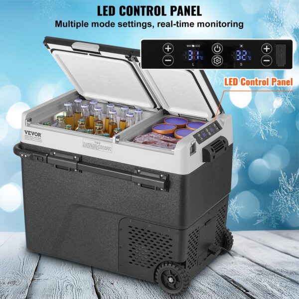 01450ed7-c044-418f-a703-1ba586337f4b.jpg Portable Car Refrigerator Freezer Compressor 58 L Dual Zone For Home Car