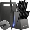 0225663d-79e6-4c76-ae50-c9f01f6b6268.jpg 16 Pieces Kitchen Knife Block Set With Cutting Board, German Stainless Steel Knife Set With Sharpener, Dishwasher Safe, Anti-Slip Handle, 6 Steak Knives, Black
