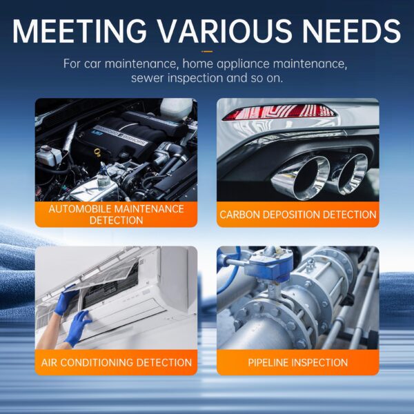 HD Waterproof Endoscope Camera  High-Brightness LED Lights  For Home Plumbing & Automotive Repair