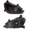 Black Headlights Compatible With Kenworth T680 2013-2021 Included Bulbs Passenger Side