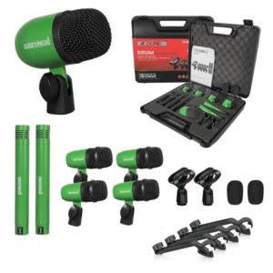 03ccbde6-c5d3-4635-97d6-178ffc192049.jpg 5 Core Drum Microphone Kit 7Pc All Metal Drummer Mics Tom/Snare & Cymbals Wired Instrument Drums Set