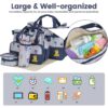 5Pcs Baby Nappy Diaper Bags Set Mummy Diaper Handbags With Diaper Pad Food Bag Bottle Bag Travel Tote Bags For Mom Dad