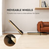 2.5HP Walking Pad, Wood Under Desk Treadmill with Remote Control, Transport Wheels and LED Display for Home Gym Office