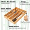 084a5bc0-27f9-47a8-ac75-b1c54d628c05.jpg Bamboo Silverware Organizer, 5 Slot Kitchen Drawer Utensil Holder, Cutlery And Flatware Organizer Tray For Spoons, Forks & Knives