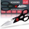 Food Scissors, Sharp Scissors With Nutcrackers, Bottle Opener, Can Opener, Vegetable Cutting Scissors, Chopping Scissors, Multi-Purpose Utensil Gadgets - USPS Shipping, Pickup Supported