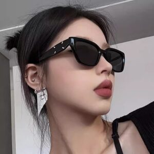 588596271 Square cat eye sunglasses for women with a high-end feel, small face, retro sunglasses, new sunglasses with UV protection