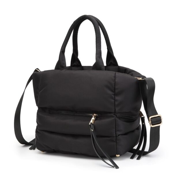 New Winter Space Cotton Handbag Women Casual Totes Bag Down Feather Padded Lady Shoulder Bag Sac A Mian Crossbody Bag