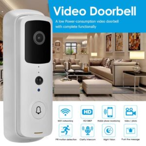 588739284 V30 1080P WiFi Smart IP Video Doorbell V30 WiFi Video IR Alarm Intercom Real-Time Monitor Safe Camera Smart IP Doorbell