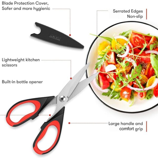 0bcbdb56-ef94-4984-bf37-4fe6fc8c0133.jpg Kitchen Scissors Shears All Purpose Heavy Duty Protective Sheath