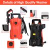 0c19501e-79d5-459a-a9f0-a7ec53335cfa.jpg 1Pc Electric High Pressure Washer 1740PSI Powerful Car Washer Pressure Cleaner With Adjustable Spray Nozzle Soap Dispenser IPX5 Waterproof For Patio Garden Driveway