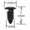 GM Automotive Push Pin Retainer Clips Black 25 Pcs 8MM