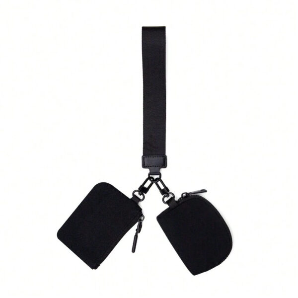 KeyChain Wallet Wristlet Wallets For Women Mini Zip Dual Pouch Wristlet
