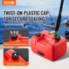 Marine Fuel Tank, 3.17 Gallon 12L, Portable Boat Fuel Gas Tank For Outboard Engine Boats, Plastic Outboard Marine Boat Fuel Tank With Hose, Easy To Carry For Yacht, Fishing Boat, Deck Boat, Red