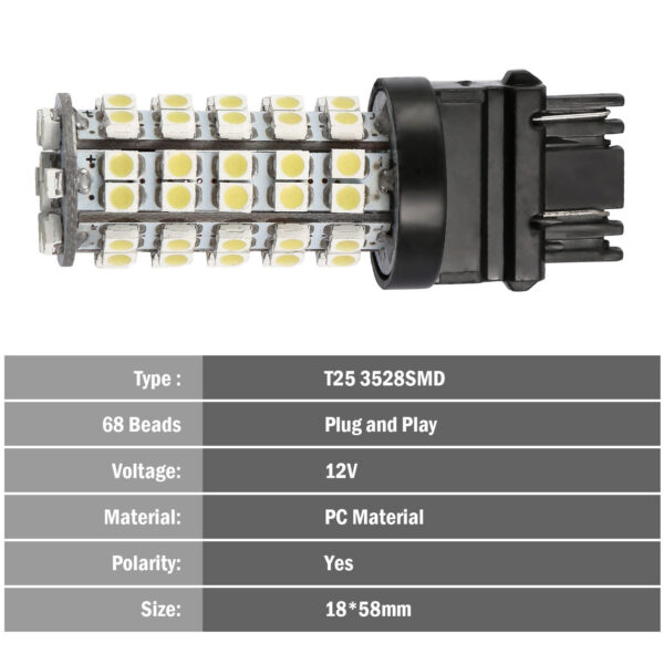 0e6d7349-99b3-4708-929f-55eaebc198cb.jpg 10Pcs Per Kit LED Car Light Bulbs 760lm T25 3528SMD 6000K Pure White Auto Lamps Replacement For Dome Map Door Trunk Signal License Plate