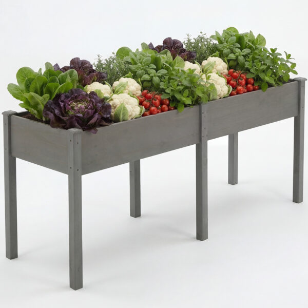 0edbea2a-9bc8-4758-9c91-d596a2fbb2ab.jpg A Legged Elevated Flower Pot, An Outdoor Planting Box With Padding, Used For Growing Herbs, Flowers And Vegetables