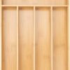 0ef7de40-9343-4f50-a7d1-46531064d890.jpg Bamboo Silverware Organizer, 5 Slot Kitchen Drawer Utensil Holder, Cutlery And Flatware Organizer Tray For Spoons, Forks & Knives