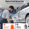 0f63b91e-55c1-4eee-bde5-783e20c43051.jpg Siphon Feed Spray Gun, High Atomization Air Paint Spray Gun, 1000cc Automotive Paint Sprayer With 1.8 Mm Nozzle, Adjustable Flow Rate & Air Volume For Car, Furniture, Wall, House Painting
