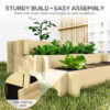 0fa74084-4b4b-4c09-979a-4c11acb7fb89.jpg 3 Tier Raised Garden Bed, Water Draining Fabric for Soil, Elevated Wood Flower Box for Vegetables, Herbs, Natural