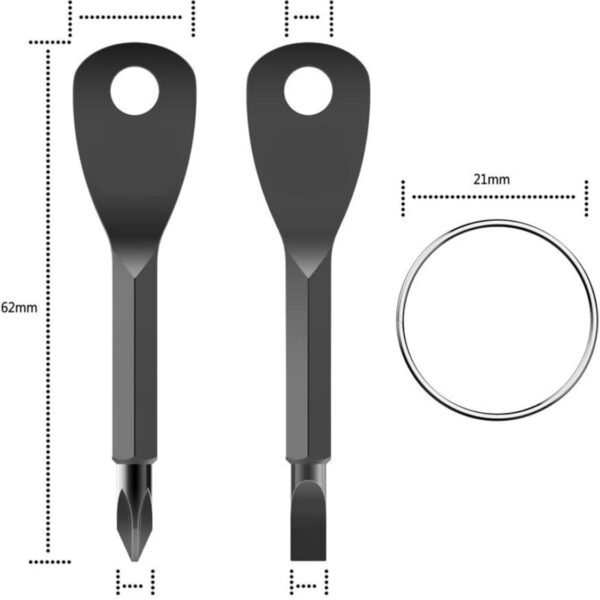 Mini Phillips Flathead Screwdriver Keychain Cool Gadgets For Men