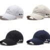 Soft top cap with side letter embroidery