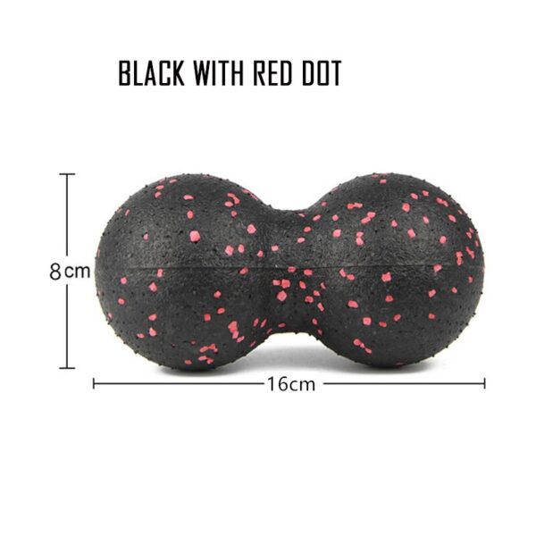(Ship Now) 2Pc Peanut Fitness Massage Ball Set Double Lacrosse Mobility Ball for Myofascial Physical Therapy Deep Tissue Massage