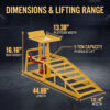 Auto Car Truck Service Ramps Lifts With Pedal, Garage Car Lift Hydraulic Ramps With Max. Lifting Force 5 Ton, Automotive Hydraulic Lift Repair Frame Lift 2 Pack Yellow Color