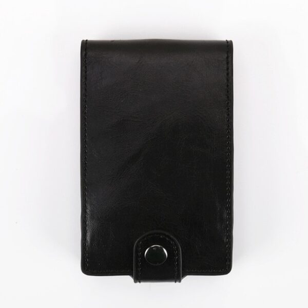 New RFID Blocking Men Women Leather Wallets Card Case Automatic Pull Down ID Credit Card Holder Pop UP Cardholder
