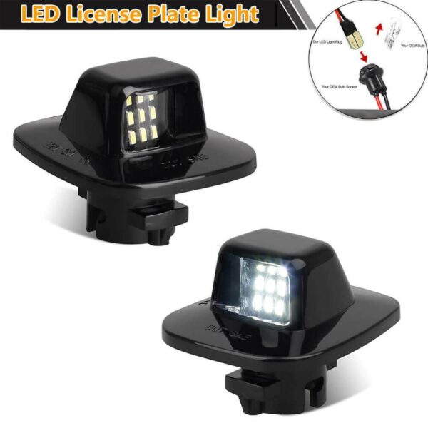Rear LED License Plate Light Tag Lamp Assembly For Chevy GMC K1500 K2500 K3500