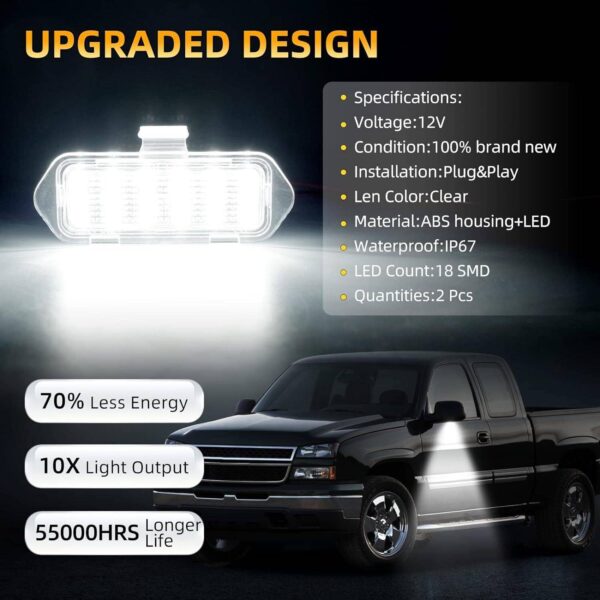 19009b29-4ef8-4ad8-853f-7a7c906c50d1.jpg LED Side Mirror Puddle Lights For 03-06 Escalade Silverado Suburban Tahoe Sierra