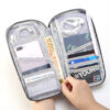 1Pc Travel Passport Wallet 12Cells Ticket ID Credit Card Holder Water Repellent Documents Phone Organizer Zipper Case Business Trip Daily Use