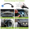 2Pc 7in 6000LM Round LED Headlight Halo Angel Eyes For Jeep Wrangler TJ JK CJ With H4 To H13 Adapter Plug And Play