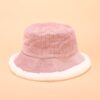 Autumn Winter Bucket Hats Women Corduroy Panama Hat Thick  Warm Plush Fisherman Cap For Girl crimping Basin Hat kapelusz