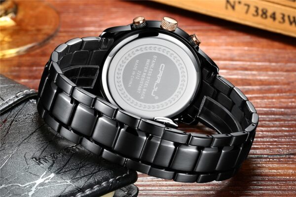 CRRJU Men Watch 30m Waterproof Mens Watches Top Brand Luxury Steel Watch Chronograph Male Clock Saat relojes hombre
