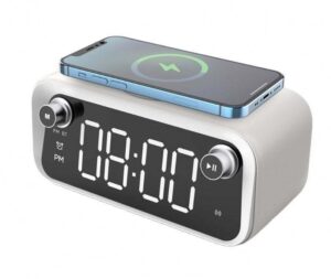 588596995 New alarm clock wireless charging Bluetooth clock thermometer wireless charging