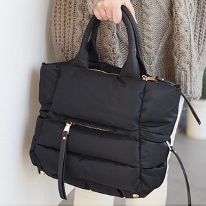 588615328 New Winter Space Cotton Handbag Women Casual Totes Bag Down Feather Padded Lady Shoulder Bag Sac A Mian Crossbody Bag