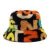588775519 Autumn Winter Camouflage Faux Fur Bucket Hats Women Girl Fashion Warm Soft Velvet Fluffy Fisherman Hat Ladies Outdoor Panama