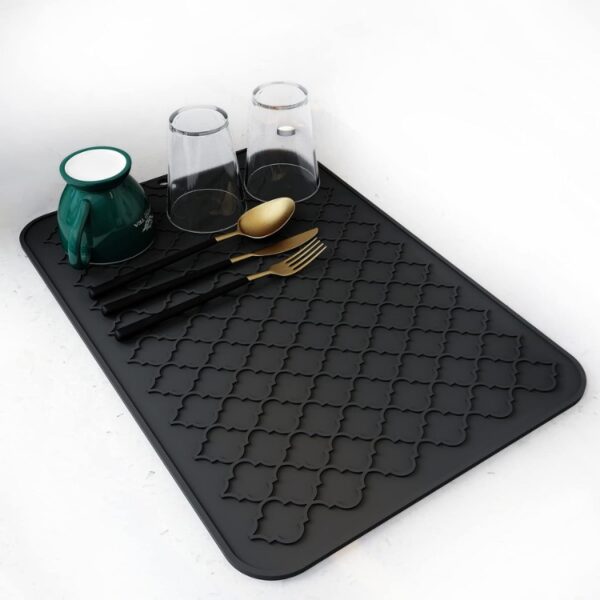 Dish Drying Mats For Kitchen Counter-Silicone Dish Drying Mat-Kitchen Dish Drying Pad Heat Resistant Mat-Kitchen Gadgets Kitchen Accessories Kitchen Small Appliances