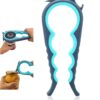 Jar Opener & Bottle Opener, Easy Grip Kitchen Tool For Seniors, Manual Lid Opener For Jars, Bottles, Cans & Household Use