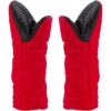 1 Pair Red Cotton Silicone Long Oven Mitts Non-Slip Heat Resistant Kitchen Gloves For Baking Cooking And Handling Hot Pots Pans