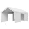1cc753da-586a-41e7-9aa5-167bec8c354f.jpg Carport Car Canopy 10x20FT Heavy Duty Outdoor Car Shelter With Sidewalls White