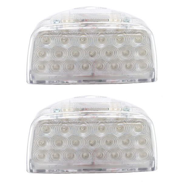 Compatible With Peterbilt Turn Signal Lights 31 LED Triangle Amber LED,Clear Lens 2Pcs