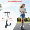 Kick Scooter For Kids Ages 8+, Teens & Adults, 2-Wheel Toddler Scooter With Adjustable Height Handlebar, Wide Anti-Slip Deck, Foldable Lightweight For Boys & Girls Up To 220 Lbs, Black + Blue