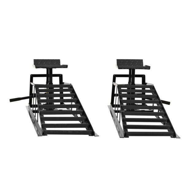 5 Ton Lifting Force Auto Car Truck Service Ramps Lifts, Garage Car Lift Hydraulic Ramps,Automotive Hydraulic Lift Repair Frame Lift 2 Pack  Black Color