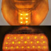 Compatible With Peterbilt Turn Signal Lights 31 LED Triangle Amber LED,Clear Lens 2Pcs
