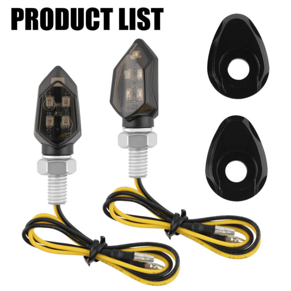 2X Mini Motorcycle LED Turn Signals Blinker Light Indicator Amber Lamp Universal