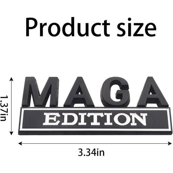 25a316af-9454-407a-8d06-552af774aee1.jpg 4pcs MAGA Edition Car Metal Badge Sticker Truck Replacement, Suitable For General Motors SUV,Motorcycle, Bicycle Chrome Alloy