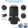 2 Packs Car Seat Protector Cushion Mat Pad For Car Renovation With Thick Padding Protector For Child Baby Car Seat Mesh Pockets