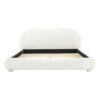 Cream Style Fabric Upholstered Bed, Simple Modern Bedroom Double Bed,Queen